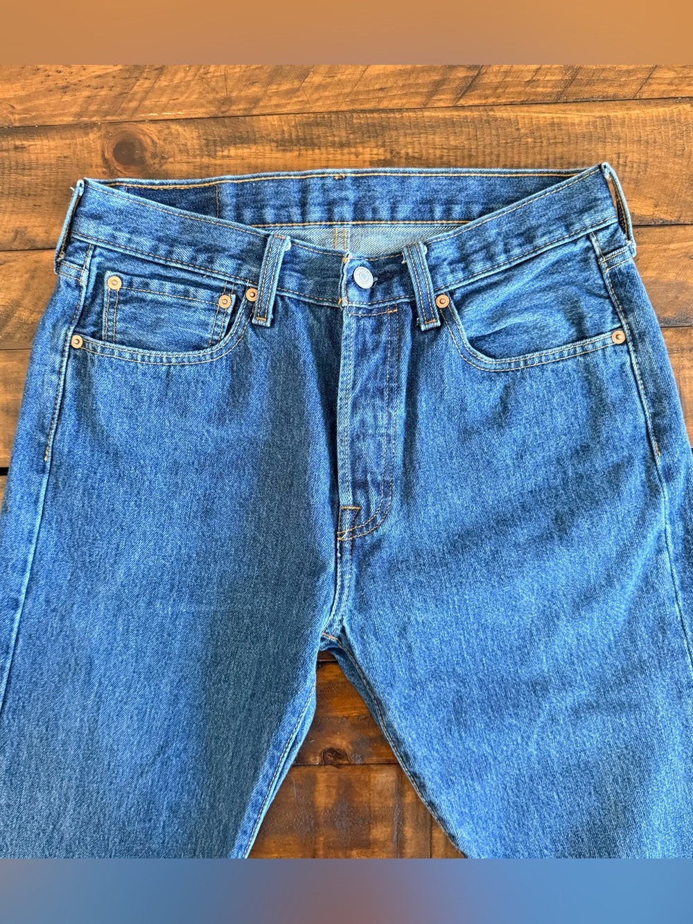 Levi’s 501 Straight Leg Button Fly Jeans, Men’s Size 31x30 - Picture 2 of 10